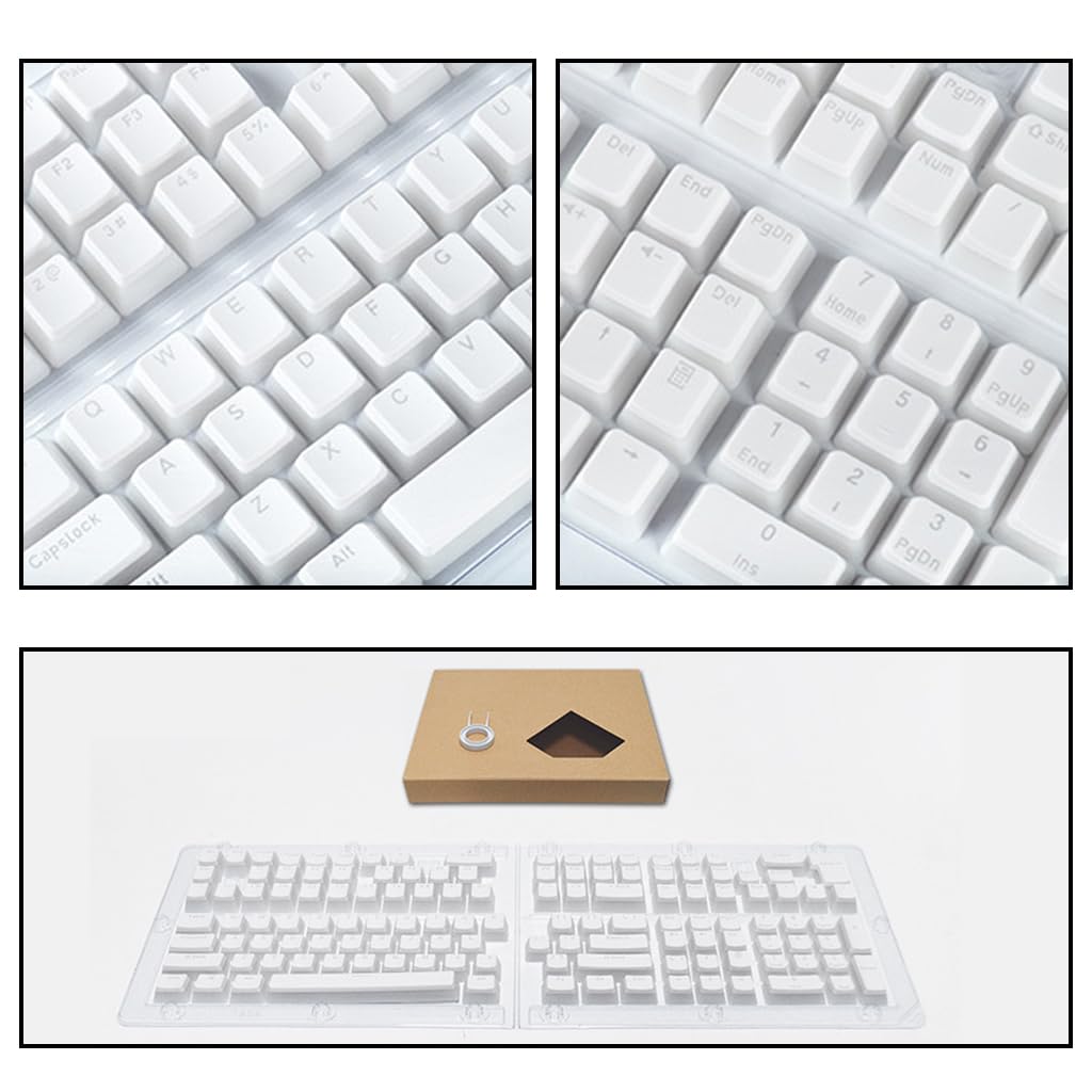 Verilux® 108-Key Pudding Keycaps, General Keycaps for Mechanical Keyboard 21 Spare Keycaps PBT Pudding Mechanical Keyboard Key Caps Gaming Keyboard Keycaps for 61/62/68/84/87/104/108/980k Keyboards