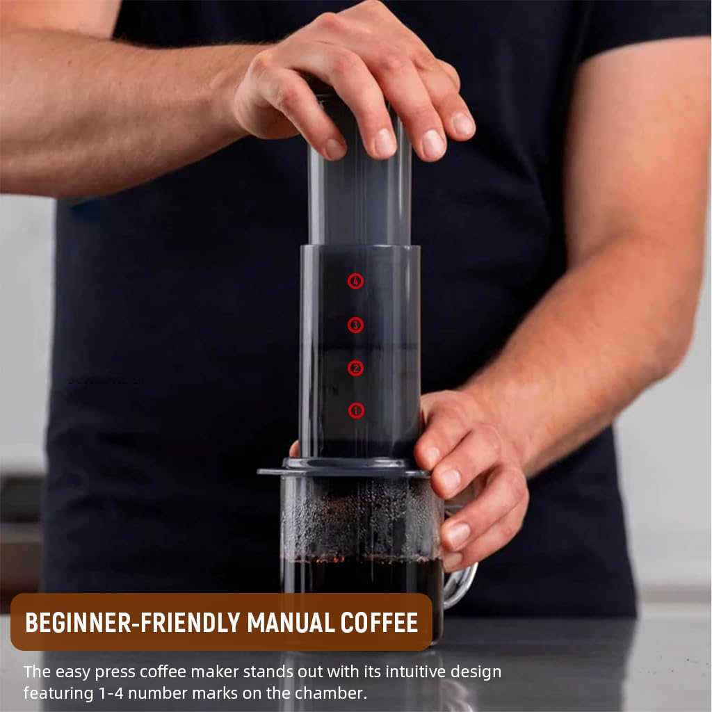 Supvox Coffee Maker for Travel and Camping with 4 Stage Brewing System | Heat Resistant PP
