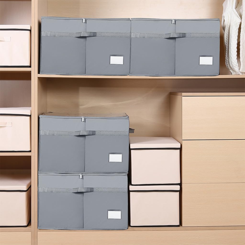HASTHIP Shoe Organizer Box for Multi Shoes with 16 Grid Divider Panels and 45L Oxford Cloth