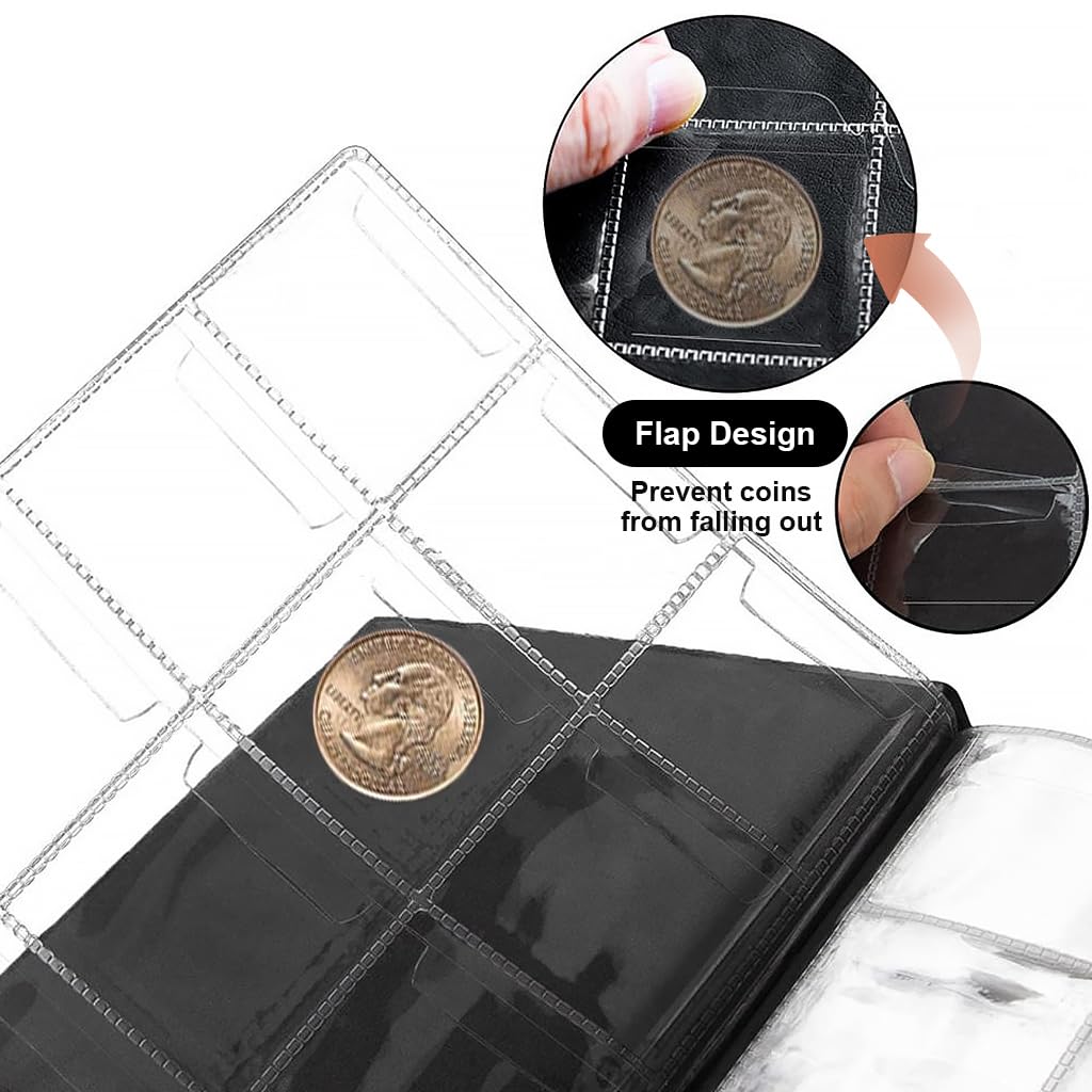 Climberty Coin Collection Album for Collectors with 300 Pockets and Hard Cover Protection