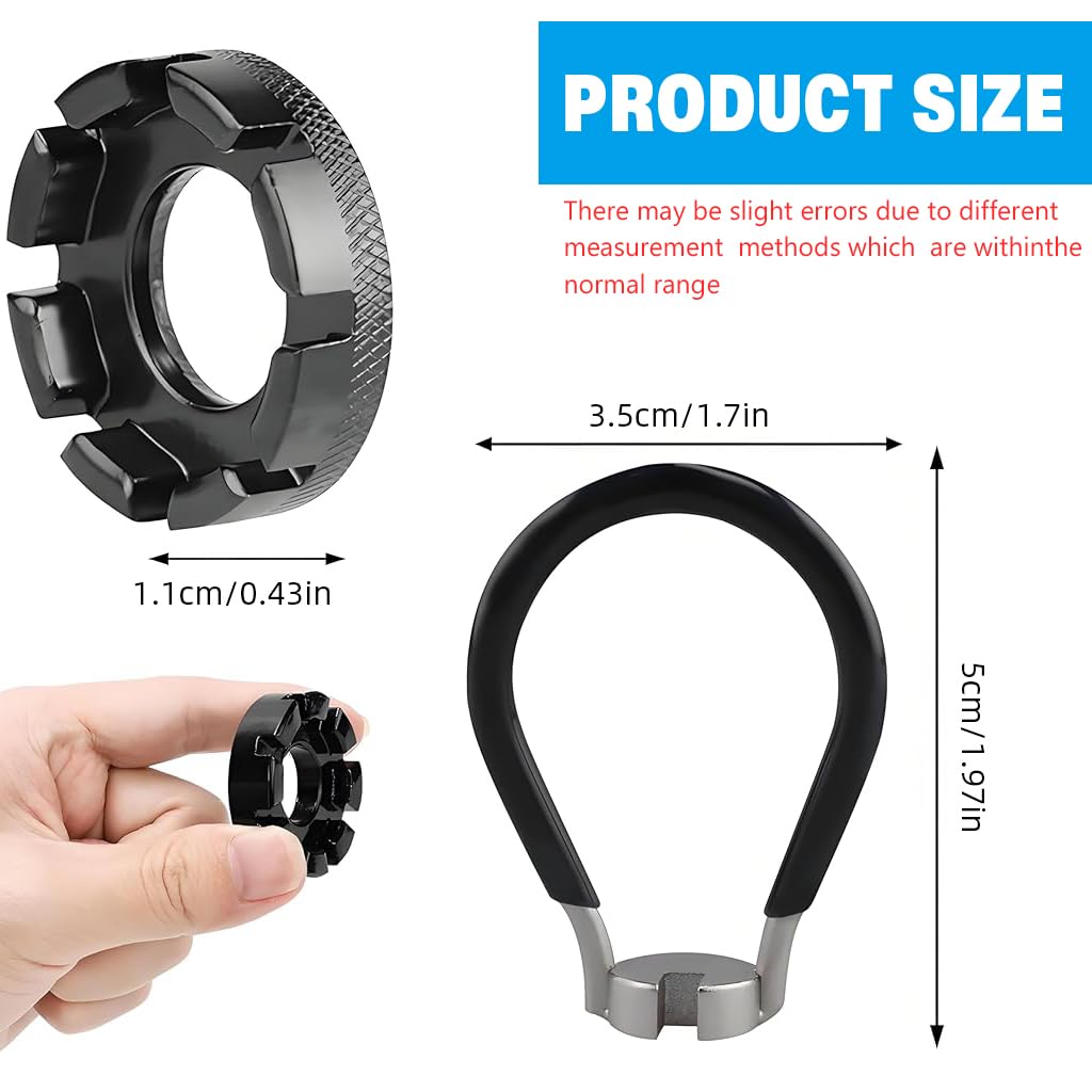 PROBEROS Bike Spoke Wrench Kit for Wheel Repair and Tension Adjusting | 2 Pack Metal Tools