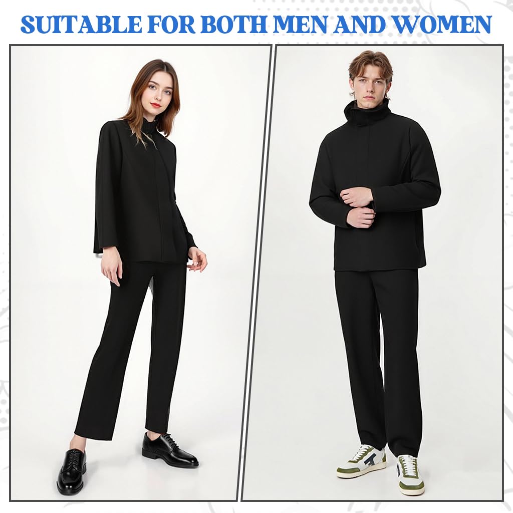 Fancyku Gojo Satoru Cosplay Costume for Men with Jacket Pants and Eye Mask | XXL Black