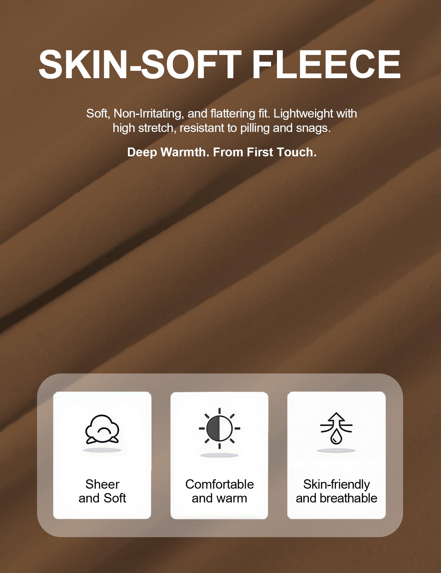 Venzina Women's Long Sleeve Mock Neck Top for Fall and Winter Layering | Soft Stretch Tee