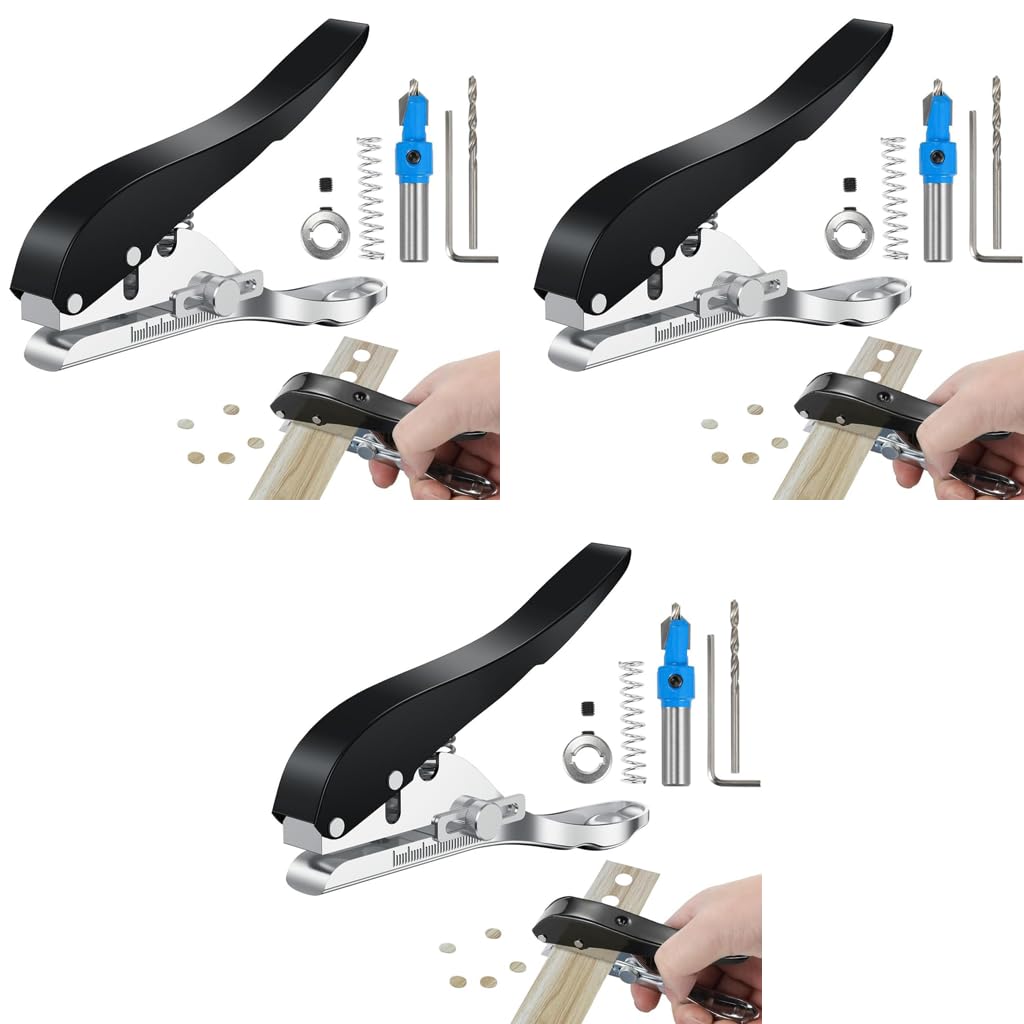 Serplex Manual Hole Punch Kit for PVC and Paper with 10mm Size Spring Loaded Design | Ergonomic Grip