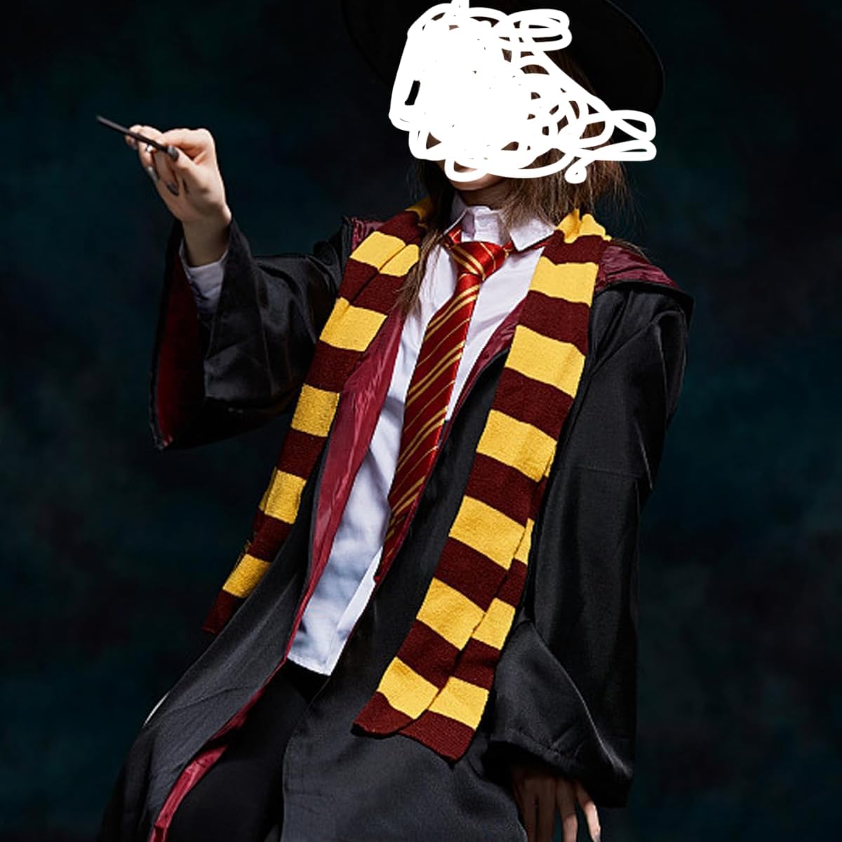 FANCYKU Harry Potter Scarf for Cosplay and Winter Wear featuring 170 cm Knit Acrylic Stripes | Unisex Gift Accessory