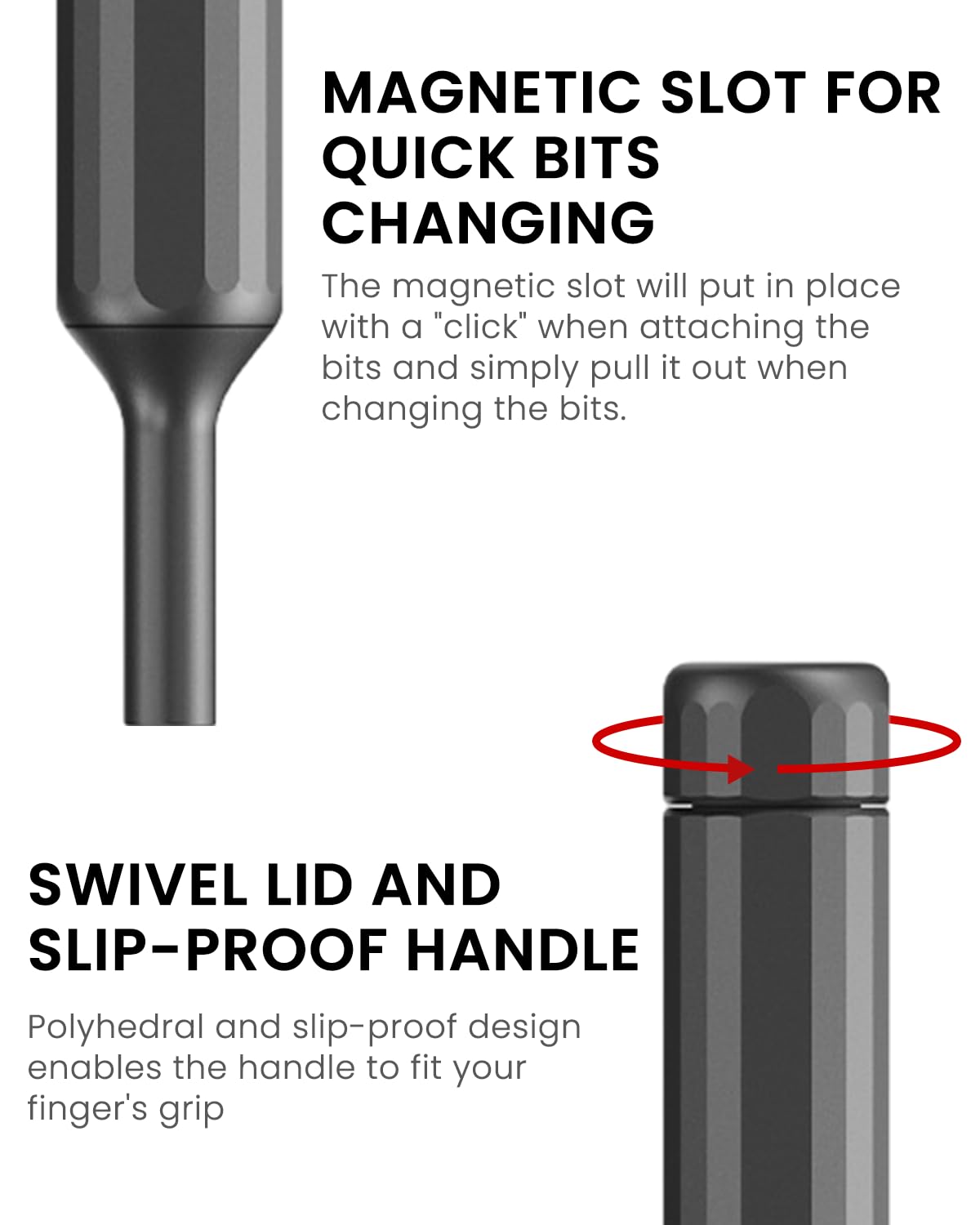 Serplex Precision Screwdriver Kit for Electronics with 26pcs Magnet Capsule and S2 Steel Bits