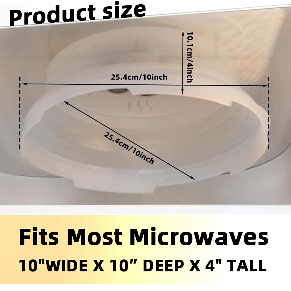 ZIBUYU Microwave Splatter Cover for Food with Magnetic Top and Collapsible Design 10 in BPA-Free Graphite