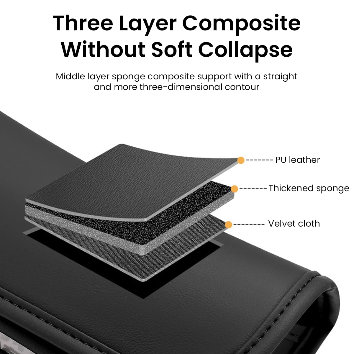PU Leather Car Tissue Box for Sun Visor and Headrest featuring Adjustable Strap | Universal Fit