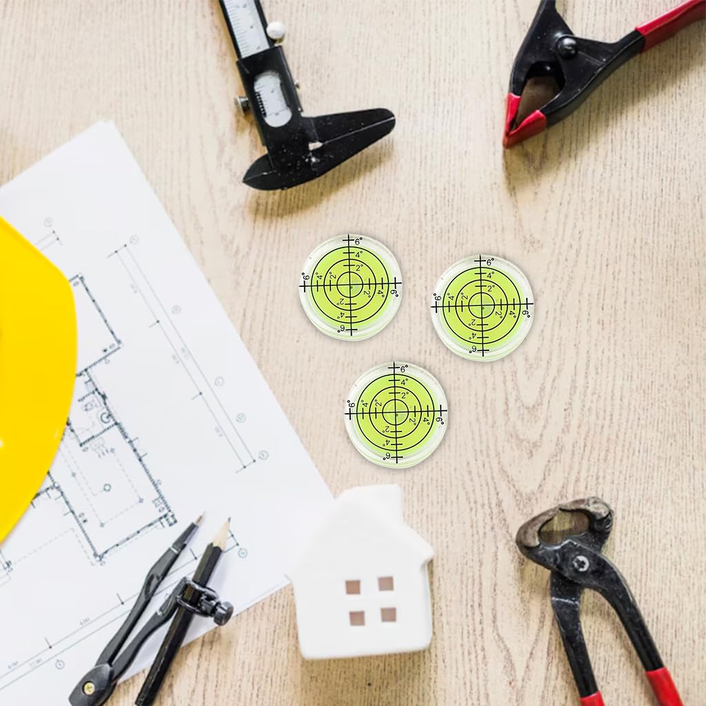 Serplex Circular Bubble Level for Tripods and Tables featuring 360 Degree Design and 3.2 cm Acrylic | Green Mineral Spirit Filled