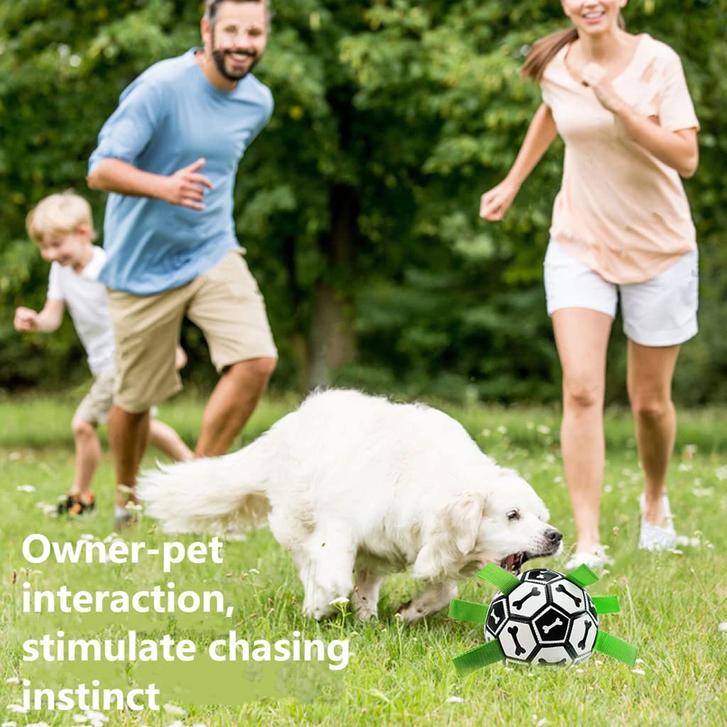 ELEPHANTBOAT Dog Football Toy for Outdoor Throwing and Catch Game 7 in TPU Ball | Includes Air Pump