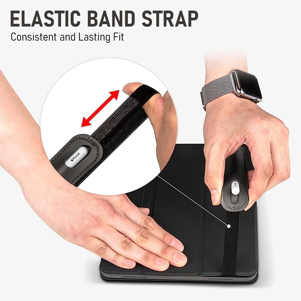 Zeitel Apple Pencil Cover with Elastic Band for iPad Pro 9.7 10.5 12.9 in | PU Leather Sleeve