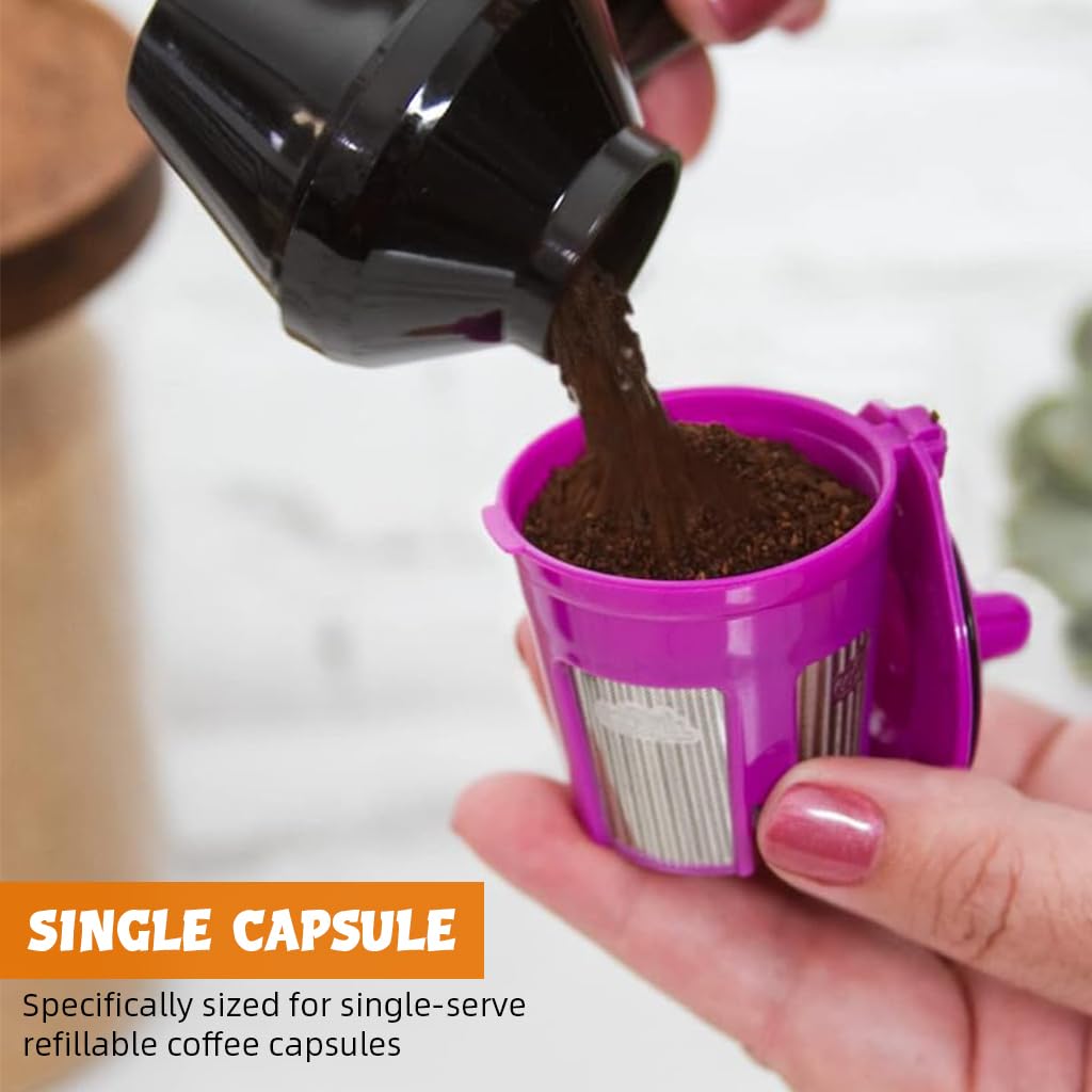 Supvox Coffee Powder Scoop for Refillable Capsules featuring 2 in 1 Funnel Design | ABS Material