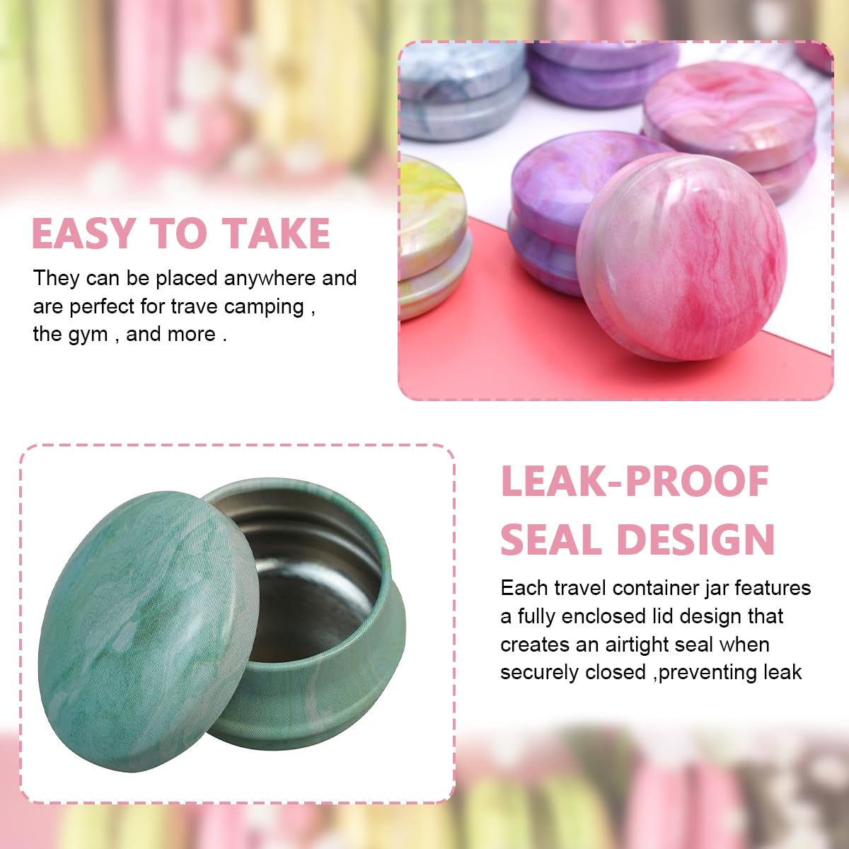 MAYCREATE Metal Can Tinned Iron Round Box Set for DIY Crafts with Lids 12pcs 20ml | Candy Soap Candle Storage