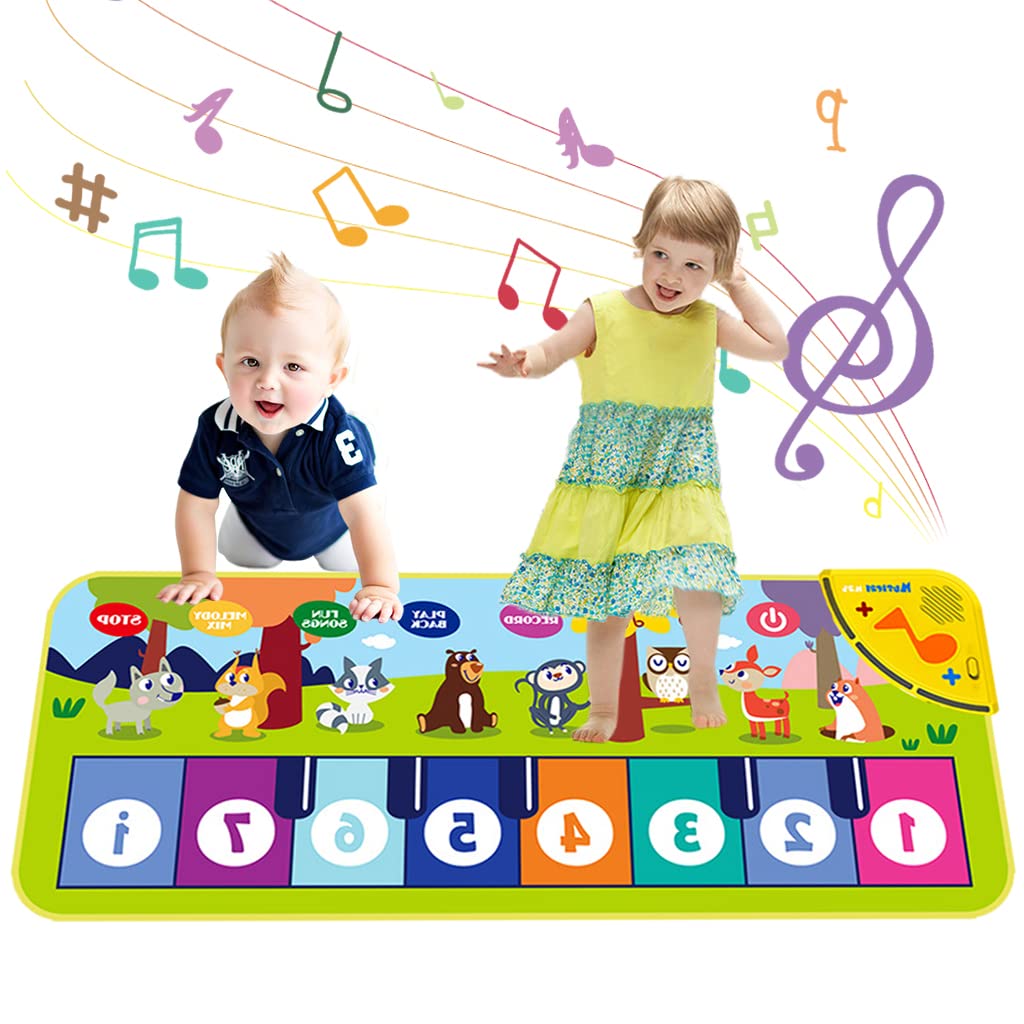 SNOWIE SOFT Musical Mat for Kids featuring 8 Animal Sounds and 85×30cm Foldable Design | Fun Piano Play Carpet for Toddlers