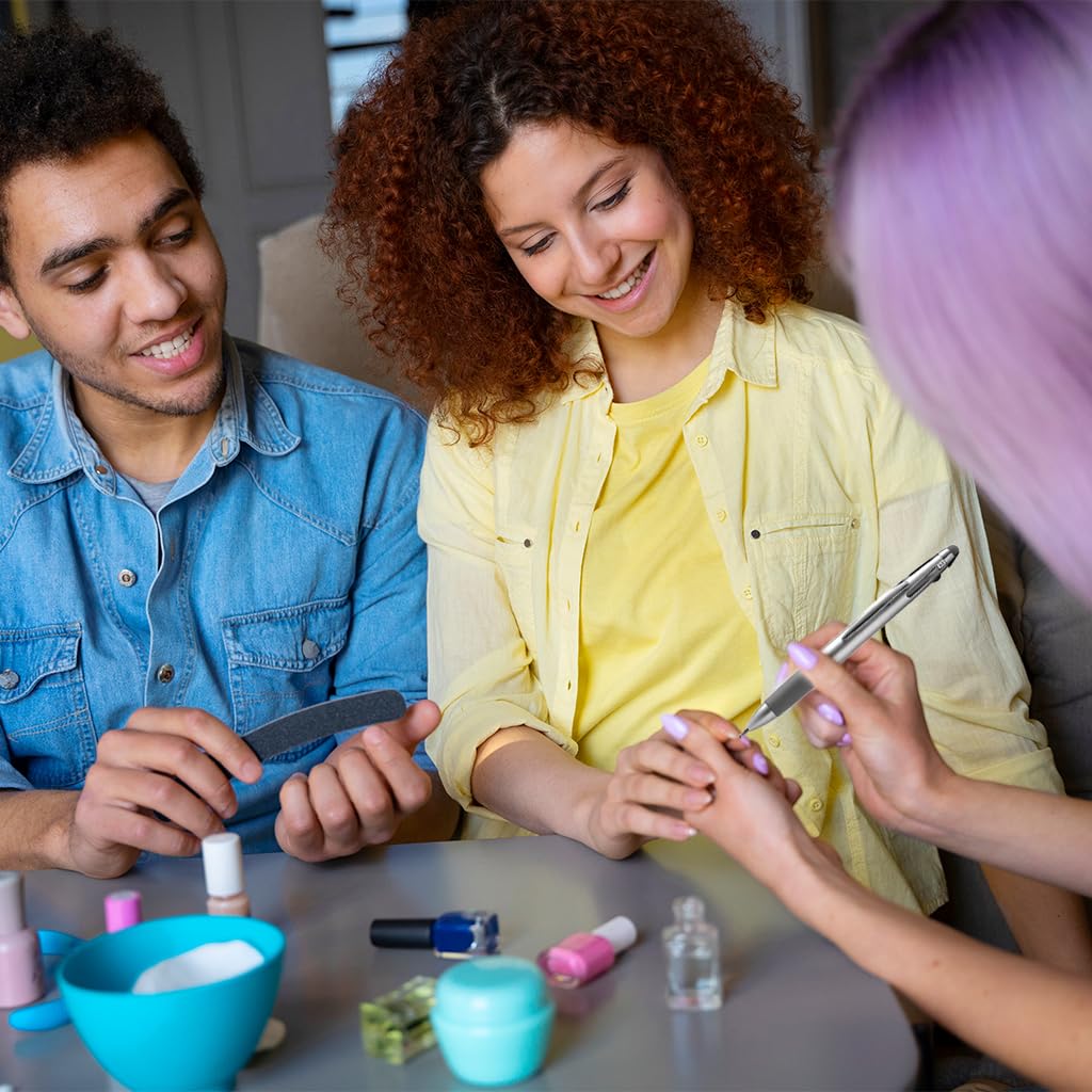 MAYCREATE Nail Dotting Tool for DIY Nail Art with 4 tip sizes 0.8–1.6mm | Switchable Pen Design