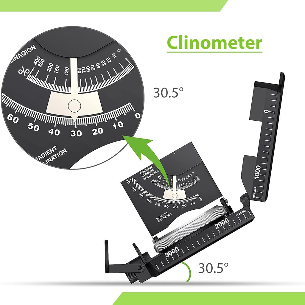 Proberos® High Precision Compass for Hiking, Camping with Sighting & Gradiomete, Waterproof Multifunctional Military Compass with Glow in Dark Dial, Measuring Ruler