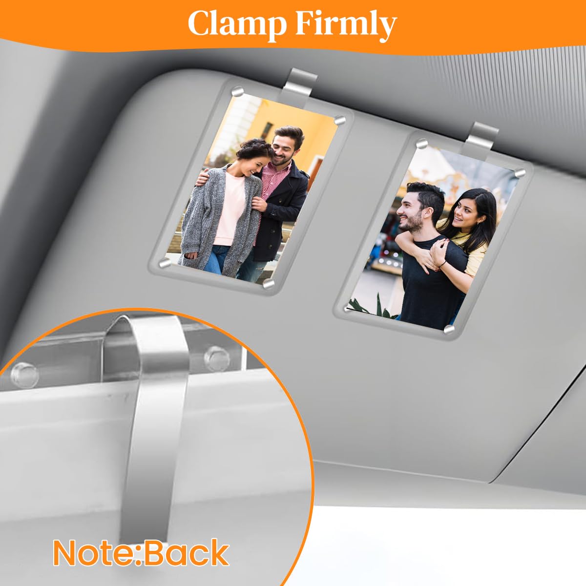Zibuyu Magnetic Acrylic Photo Frames for 3 in Photos featuring Slide In Clamp | 2 Pcs 6x9 cm Display