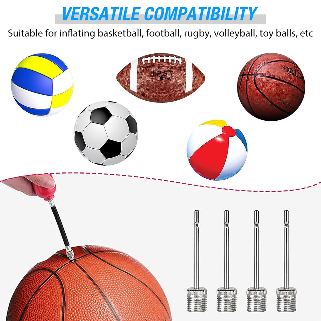 Optifit Football Pump Pin Set for Ball Inflation with 30pcs Stainless Steel Needles | Includes Storage Box