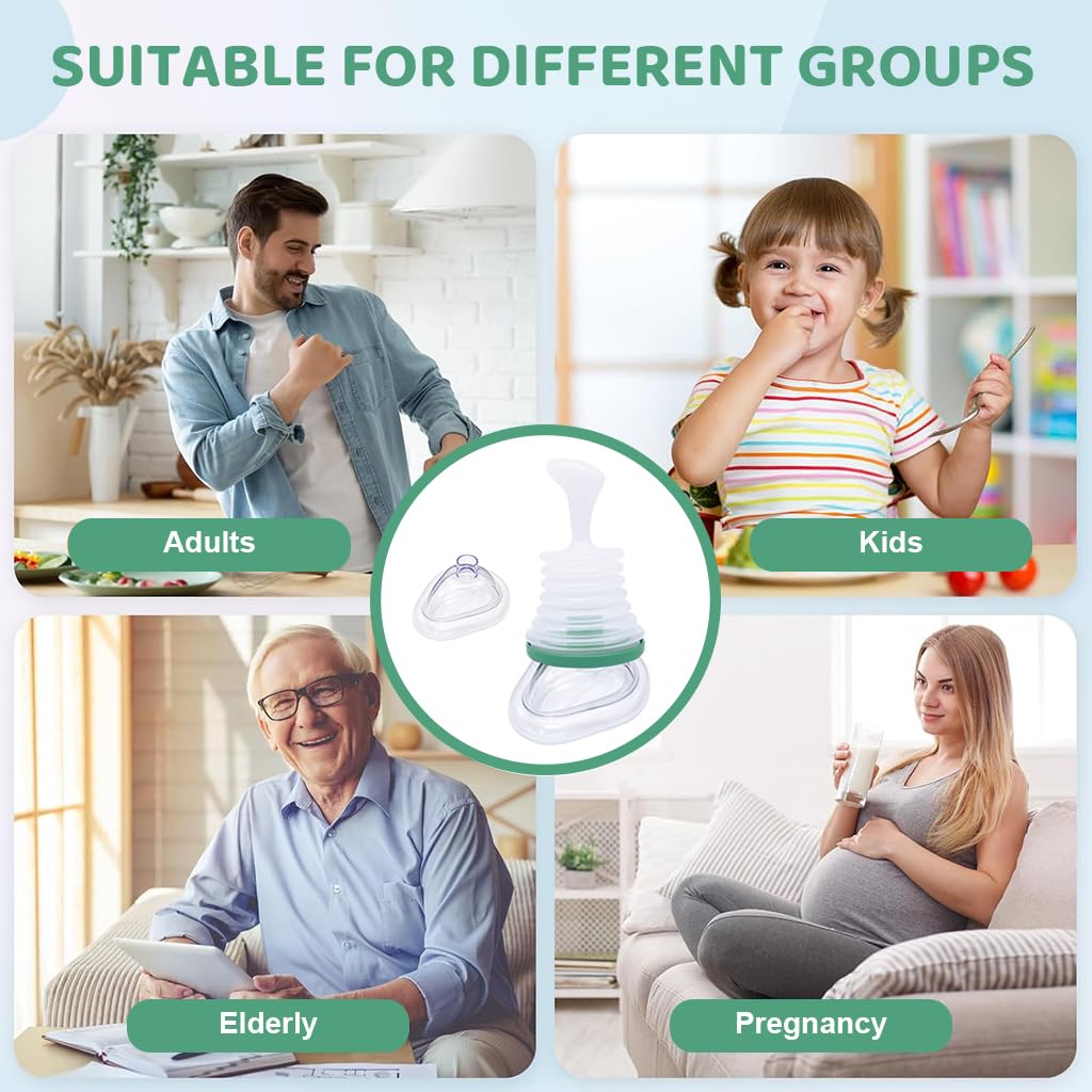 HANNEA Anti Choking Device for Kids and Adults 3PCS featuring Manual Breathing Helper Design