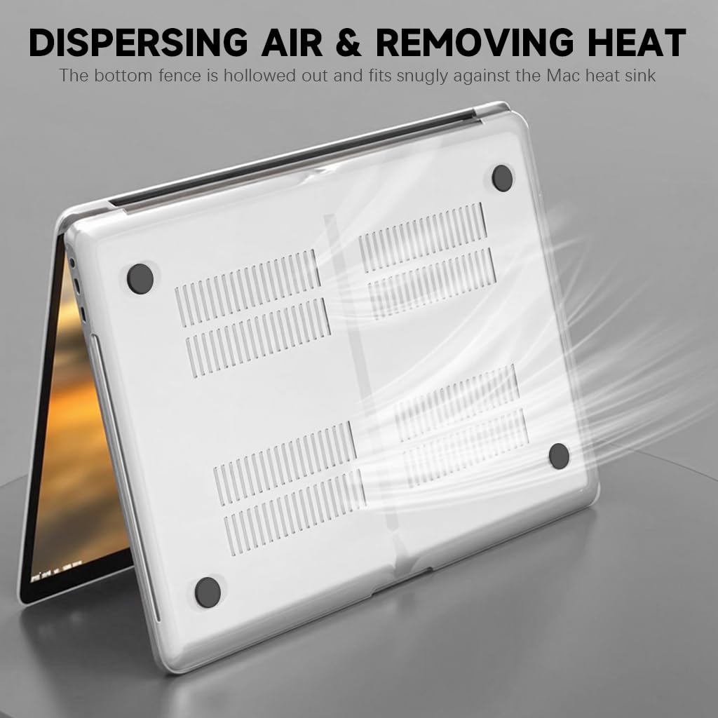 ZORBES Cover for MacBook Pro 14 Inch featuring 2 Piece Snap On Design and Clear PC Shell