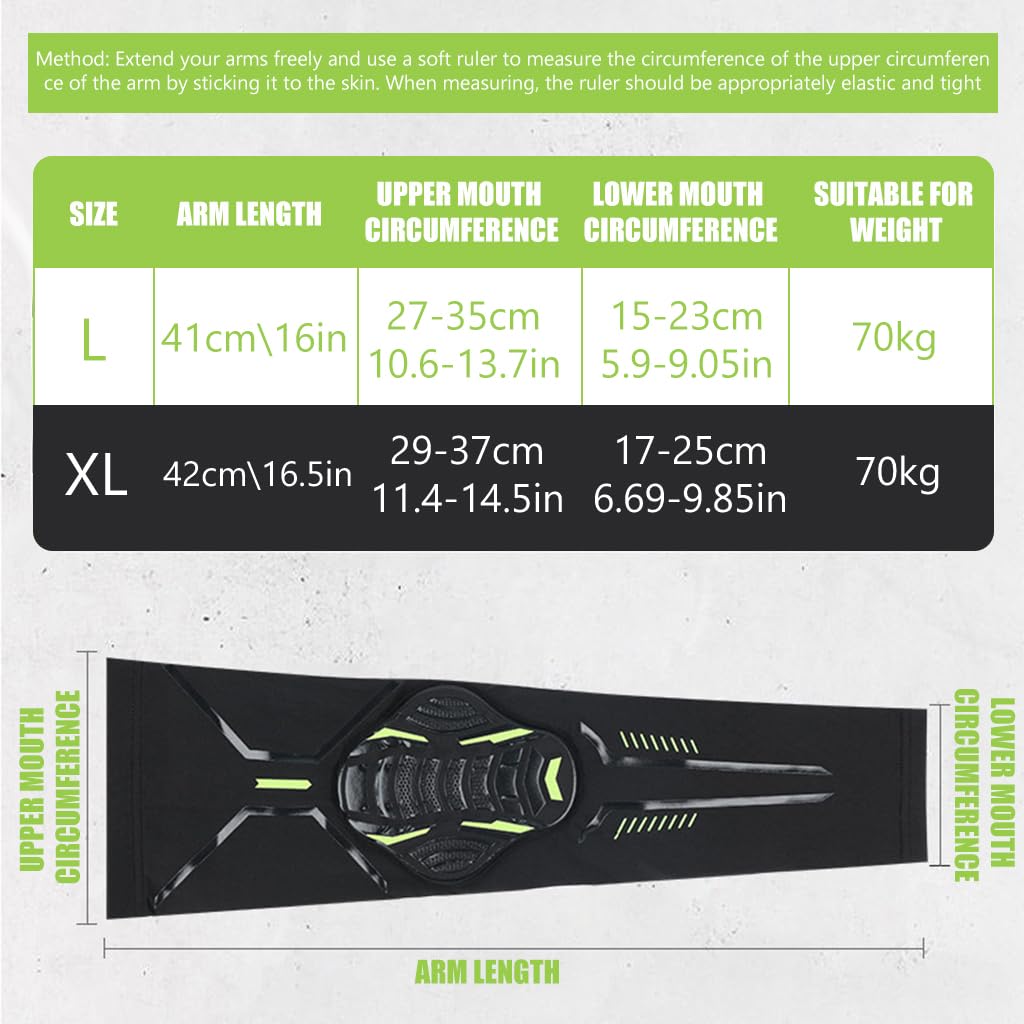 Proberos Arm Protective Sleeve for Sports with 10mm EVA Honeycomb Padding and Silicone Grip | UV Protection