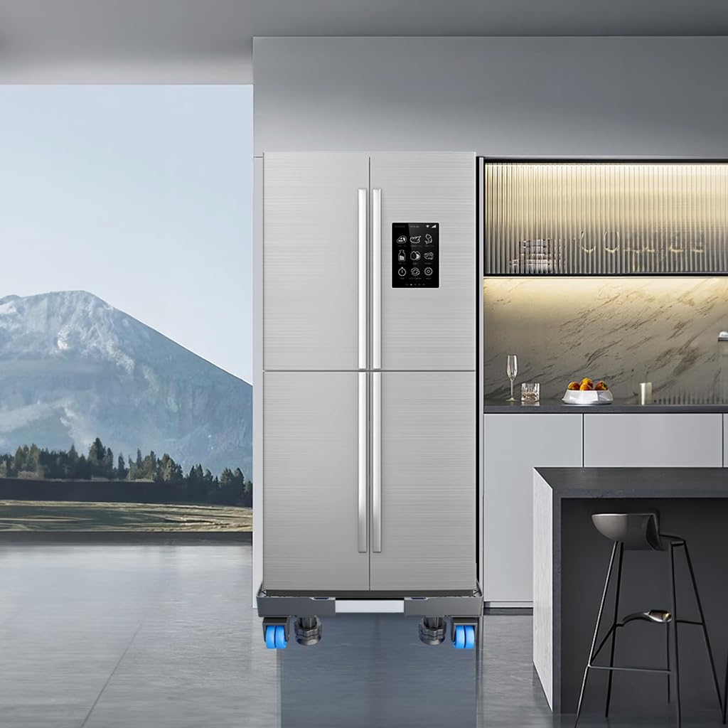 HASTHIP Stand for Washing Machine with 4 Swivel Wheels and Adjustable 16–25 in Base | Dual Support Tubes