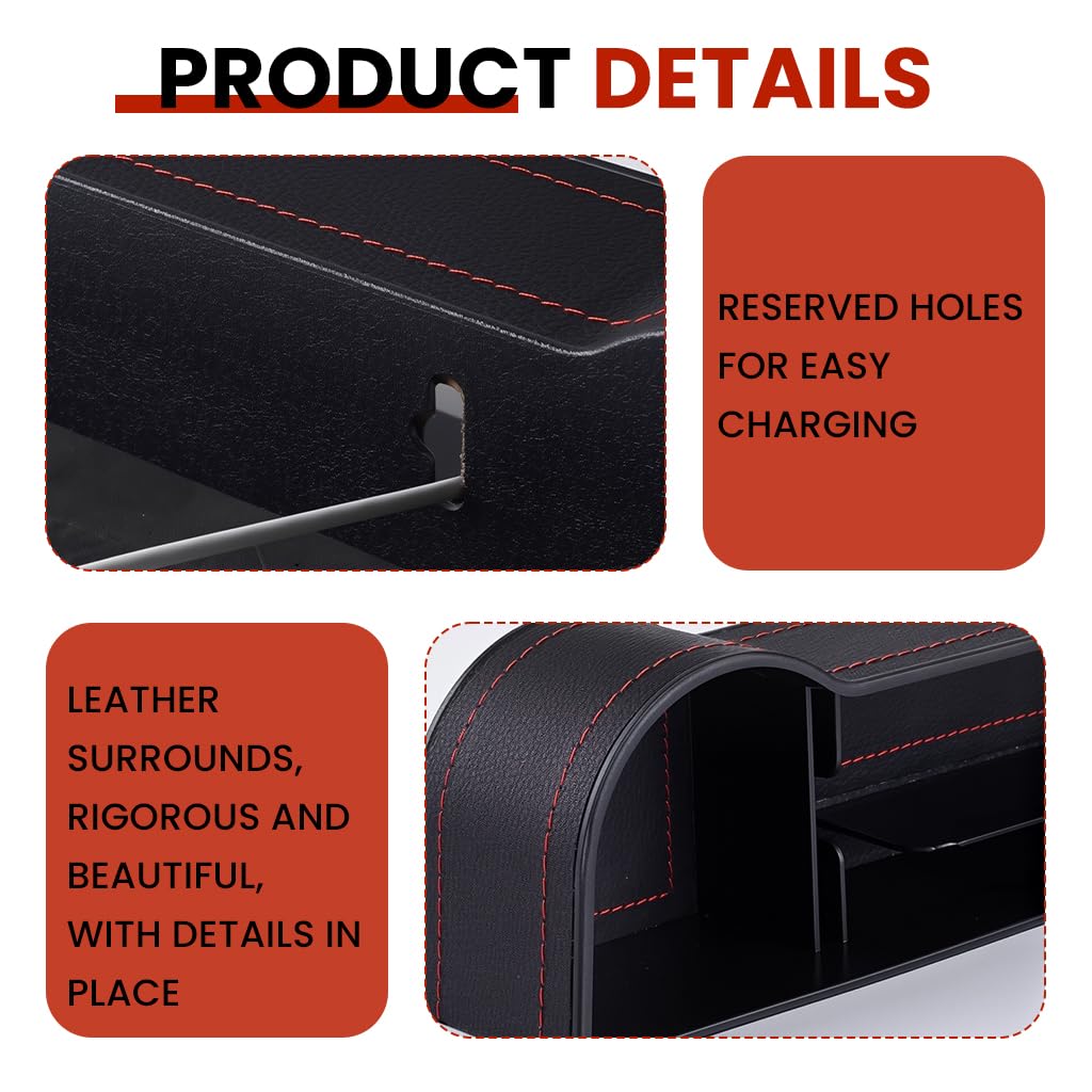 Zibuyu Car Seat Gap Filler Organizer with Cup Holder for Front Console Storage | Space-Saving Design to Keep Essentials Within Reach