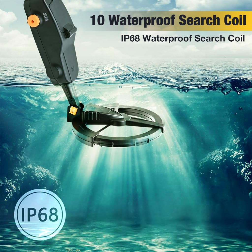 Supvox Metal Detector for All Metal with 6 in Search Coil and Adjustable Sensitivity | Kids Exploration Tool