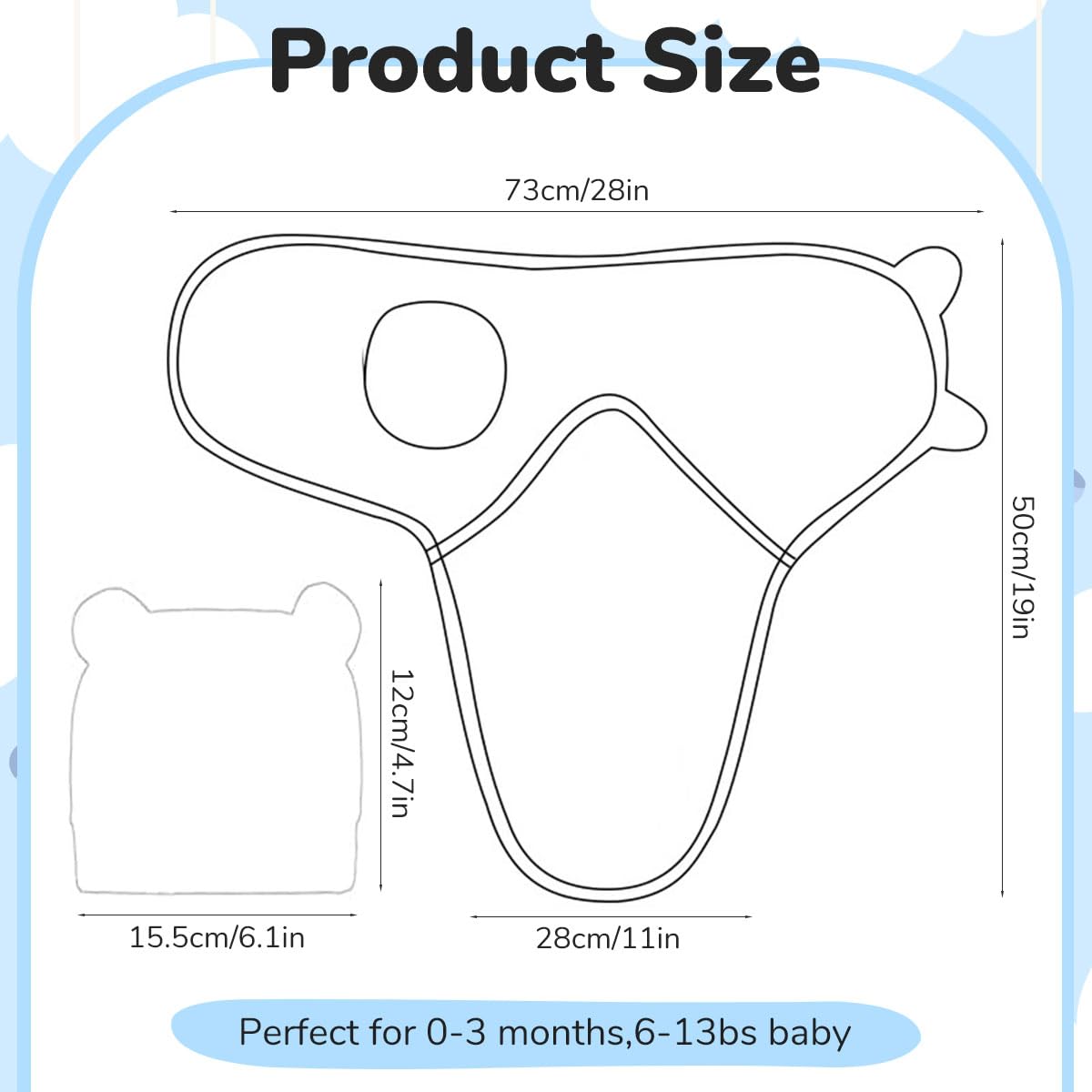 SNOWIE SOFT Baby Swaddles for Newborns 0–3 Months with Tear Off Design | 3Pcs 100% Cotton Set