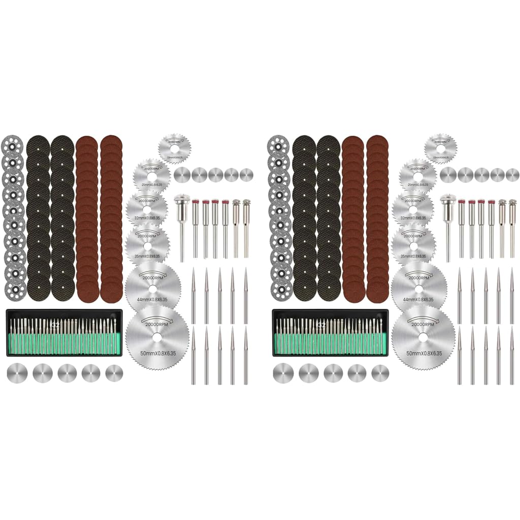 Serplex Cutting Wheel Set 350 pcs with 6 HSS Circular Saw Blades 22–50 mm for DIY Wood and Metal Cutting