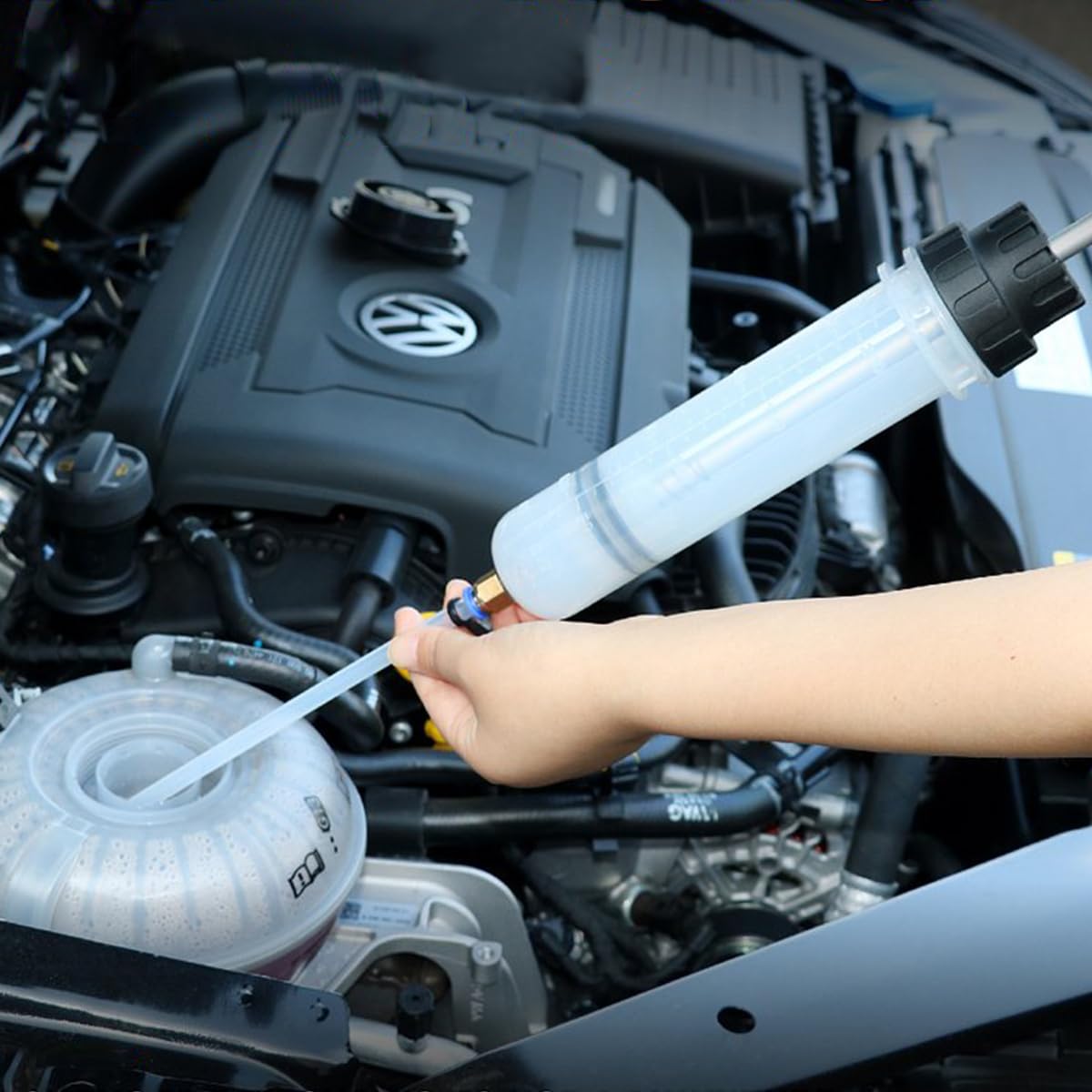STHIRA Oil Extractor Kit for Brake Power Steering and Transmission | 200cc Syringe Manual Suction Pump