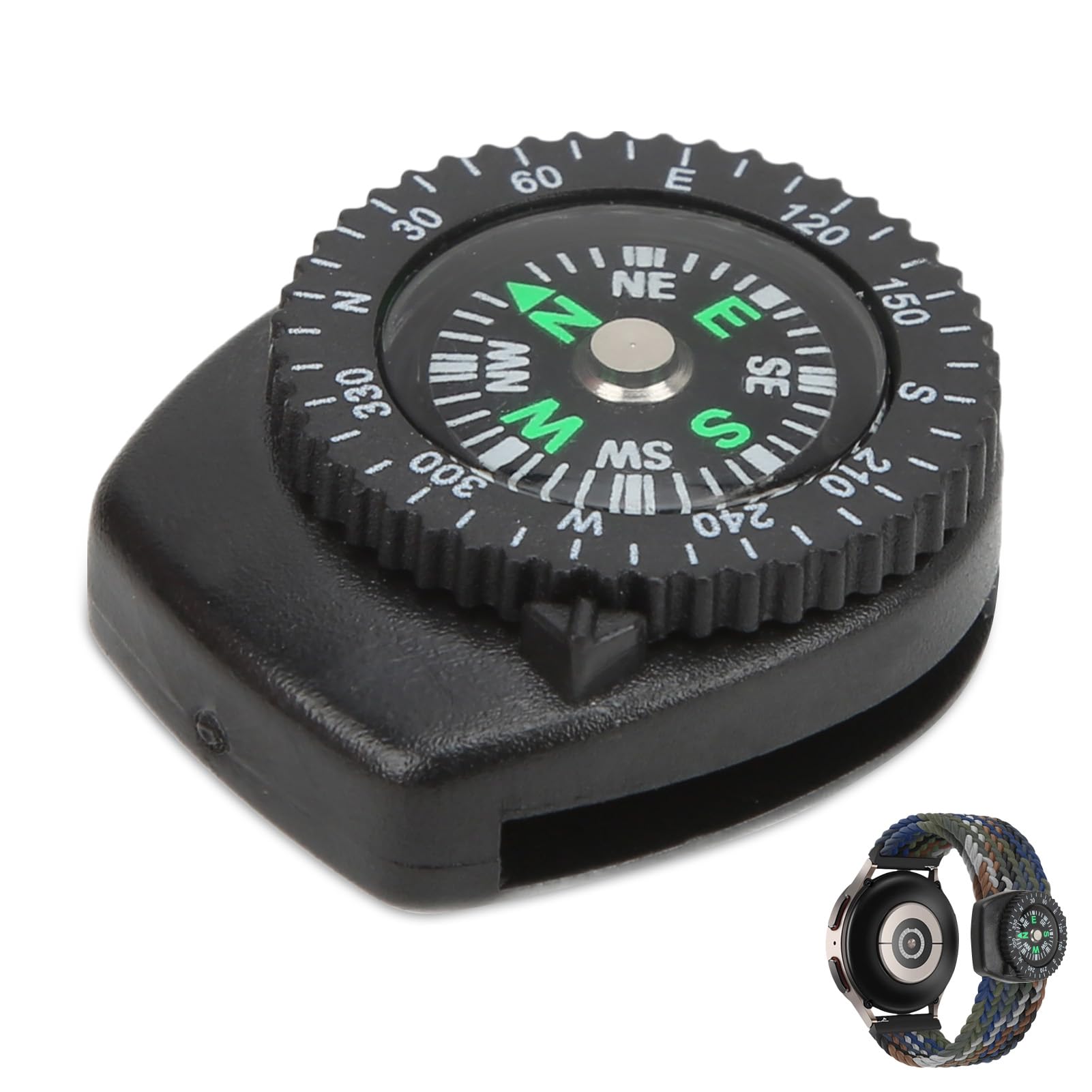 Proberos® 10 pcs Wristband Compass for Watch or Paracord Bracelet - Portable Navigation, Emergency Survival Compass for Camping, Boating, Hiking, Traveling