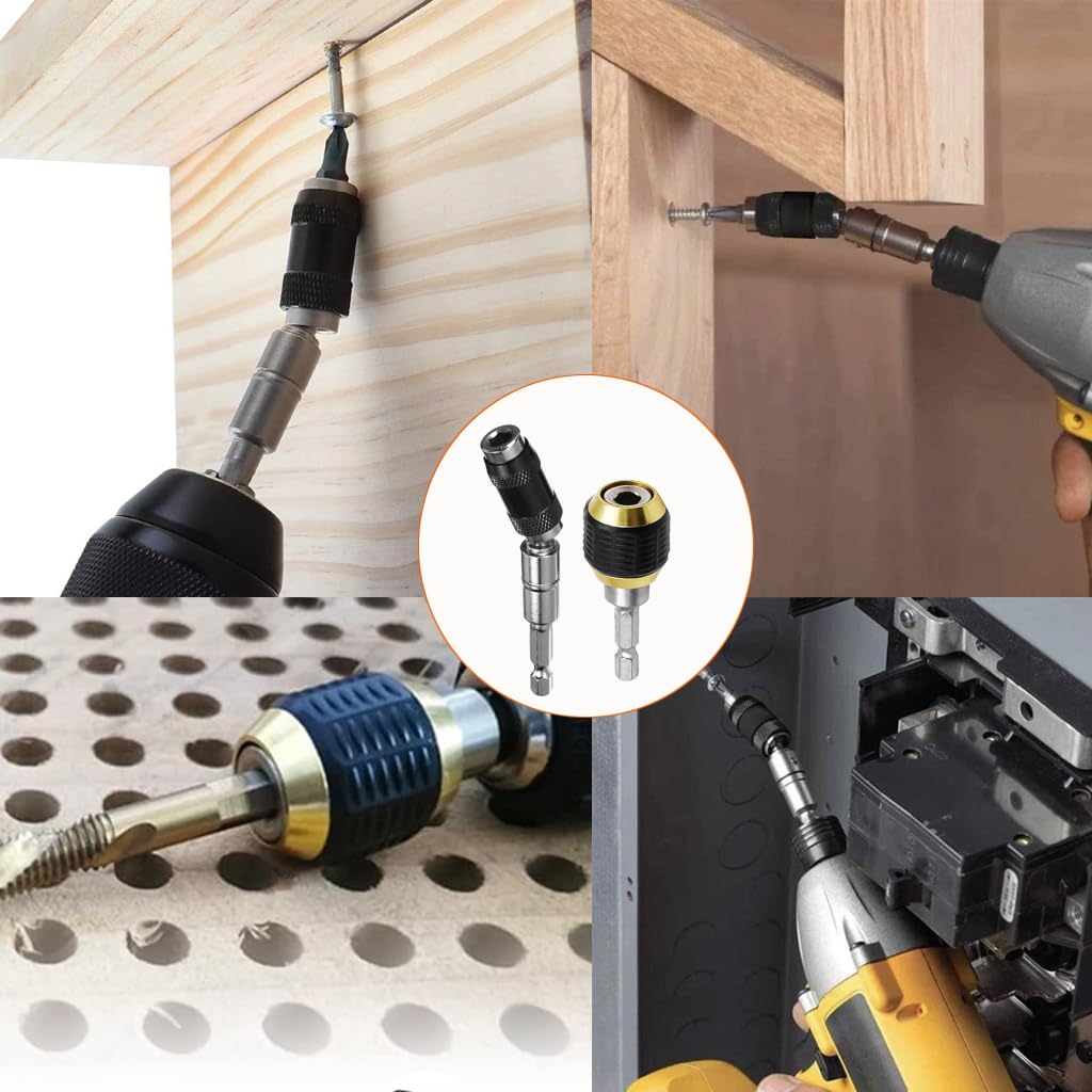 Serplex Flexible Drill Bit Extension for Tight Spaces with Quick Release and 60mm Hex Shank
