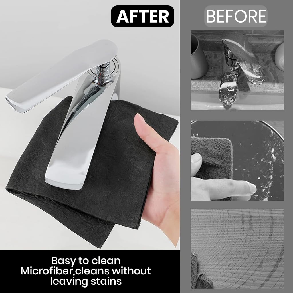 HASTHIP Microfiber Cleaning Cloth for Car and Household with Lint Free Design 30x40cm | Pack of 5