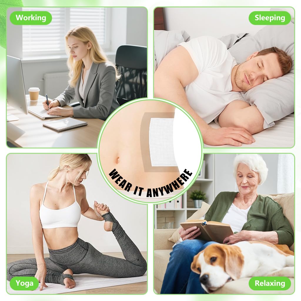 HANNEA Castor Oil Wraps for Abdomen Waist and Joint Care 10Pcs 20x15cm | Waterproof PU and Breathable Cotton Sheets