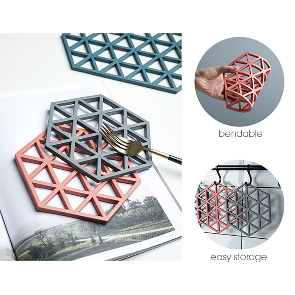 ZIBUYU Coasters for Cups Set of 4 for Tea and Coffee with Hangable Design | Heat Resistant TPR 5in Table Protection