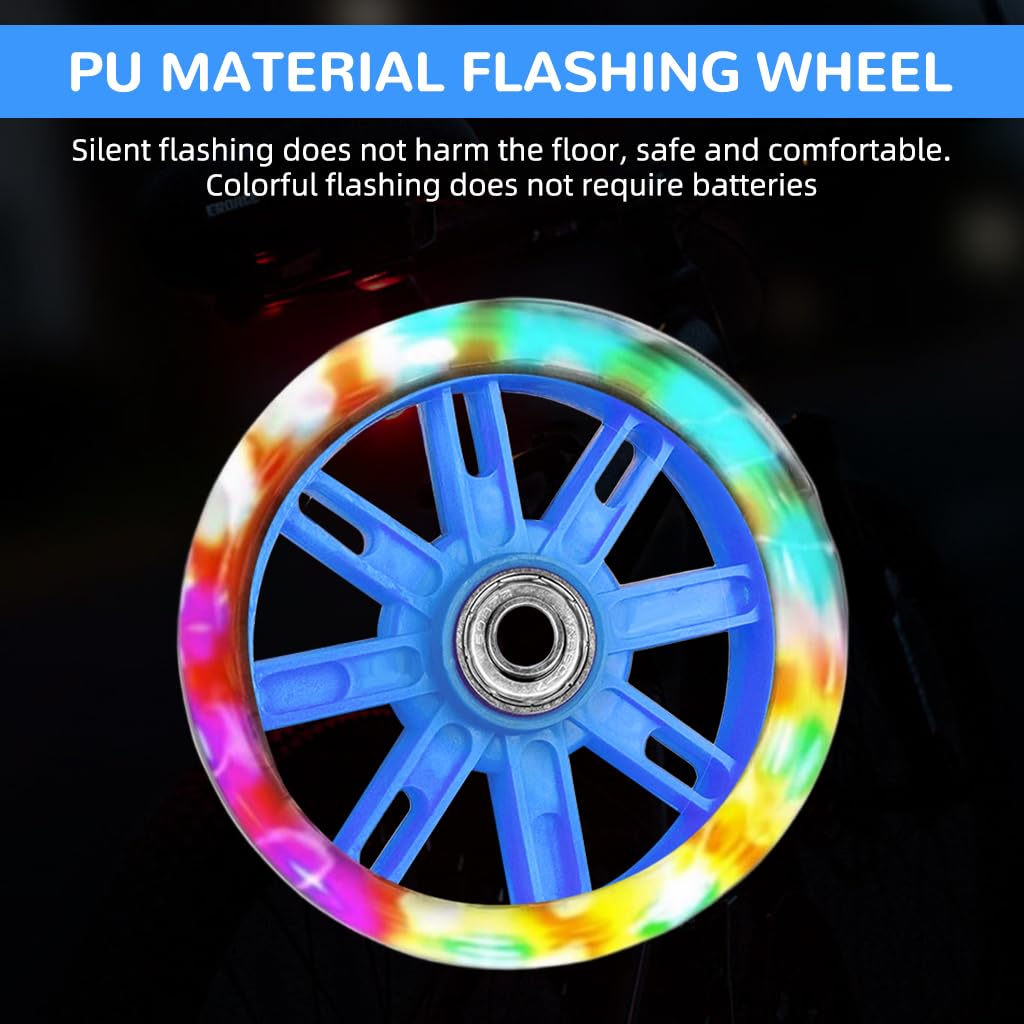 Proberos Kids Bike Training Wheels for 12–20 Inch Bicycles with LED Flashing Rotation | Powder Coated Steel Support