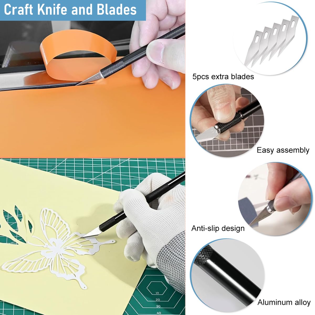 STHIRA Car Window Tint Tool Kit 42PCS for Film Application with Conqueror Squeegee | Utility Cutter and Peeling Tools