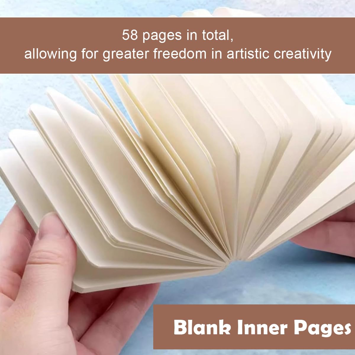 HASTHIP Pocket Watercolor Paint Set with 2.36 in Mini 8 Grid Palette and 12 Colors | Travel Sketching Kit with Brush Pen and Drawing Book