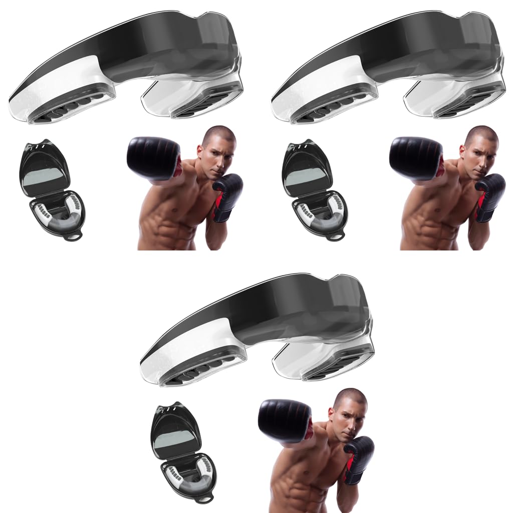 Proberos Boxing Mouthguard for Adults and Teens with Ergonomic Molded Design | 3PCS High Density EVA Shock Absorption Teeth Guard