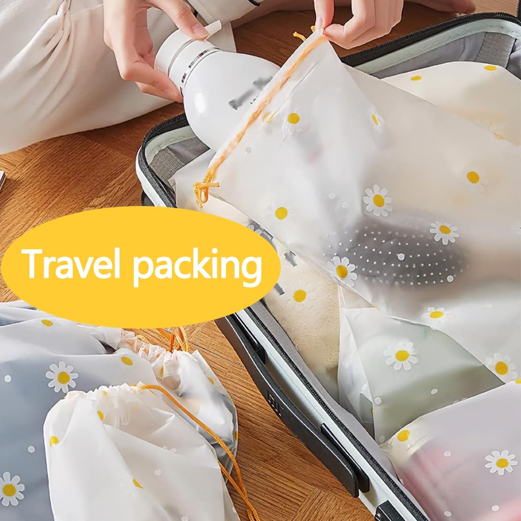 Zibuyu Clear Plastic Shoe Bags for Travel with Drawstring Closure 10PCS 30x35cm | Waterproof Storage Organizer