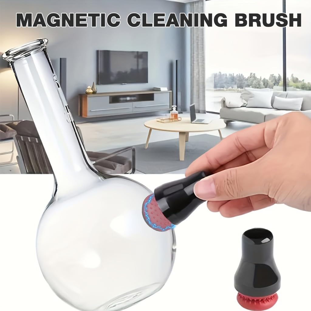 HASTHIP Silicone Bottle Cleaning Brush for Wine Decanters and Vases | Black Interior Wall Cleaner