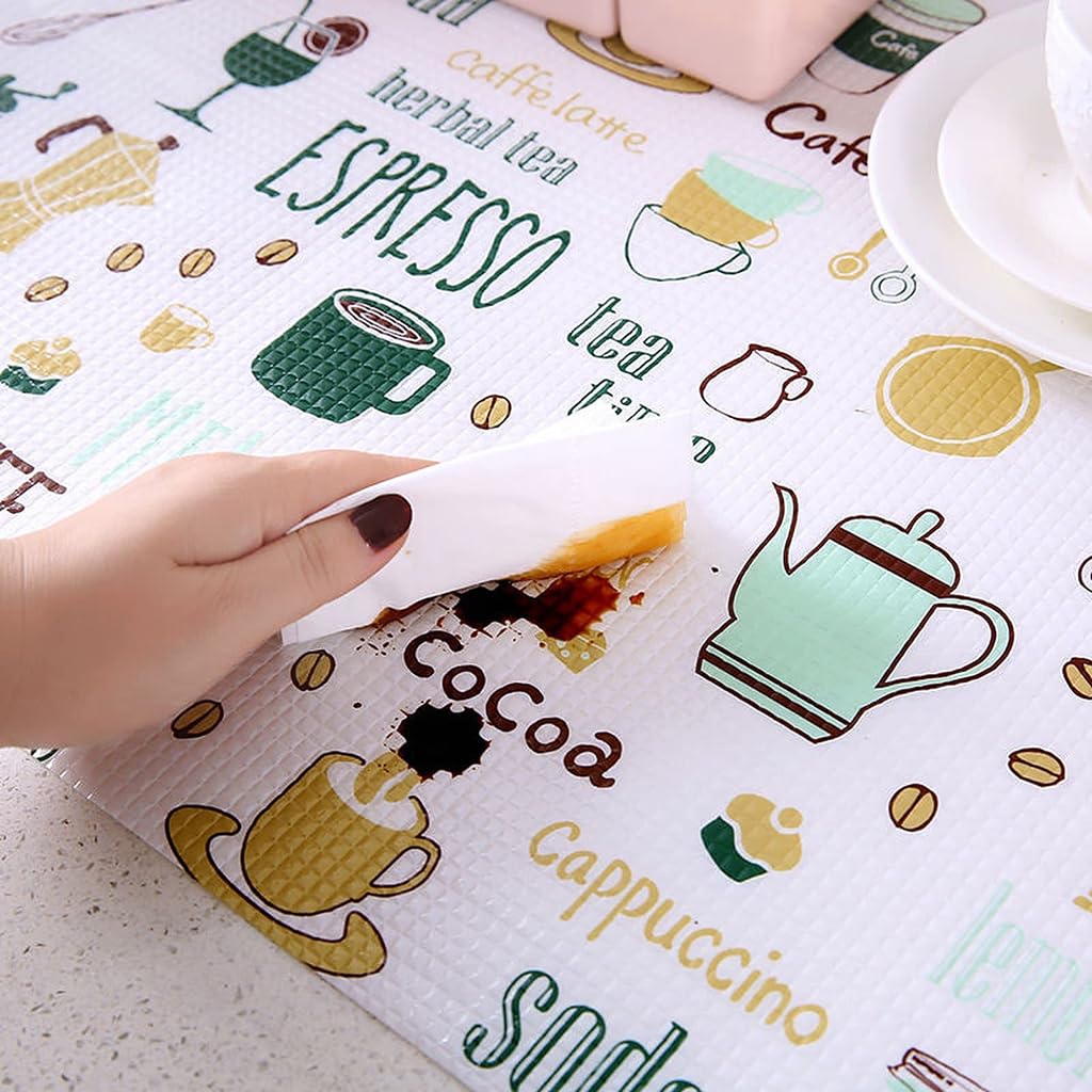 ZIBUYU Plastic Drawer Liners for Kitchen and Closet Shelves featuring Non-Adhesive Anti-Slip Design