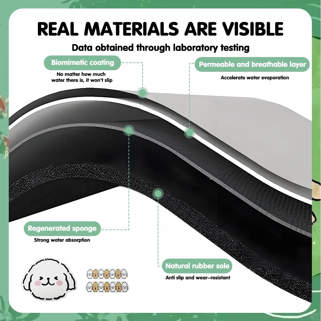 Supvox Kitchen Sink Faucet Water Retaining Pad Set with Diatom Mud Material 3pcs | Foldable and Easy Clean Splash Guard for Countertops