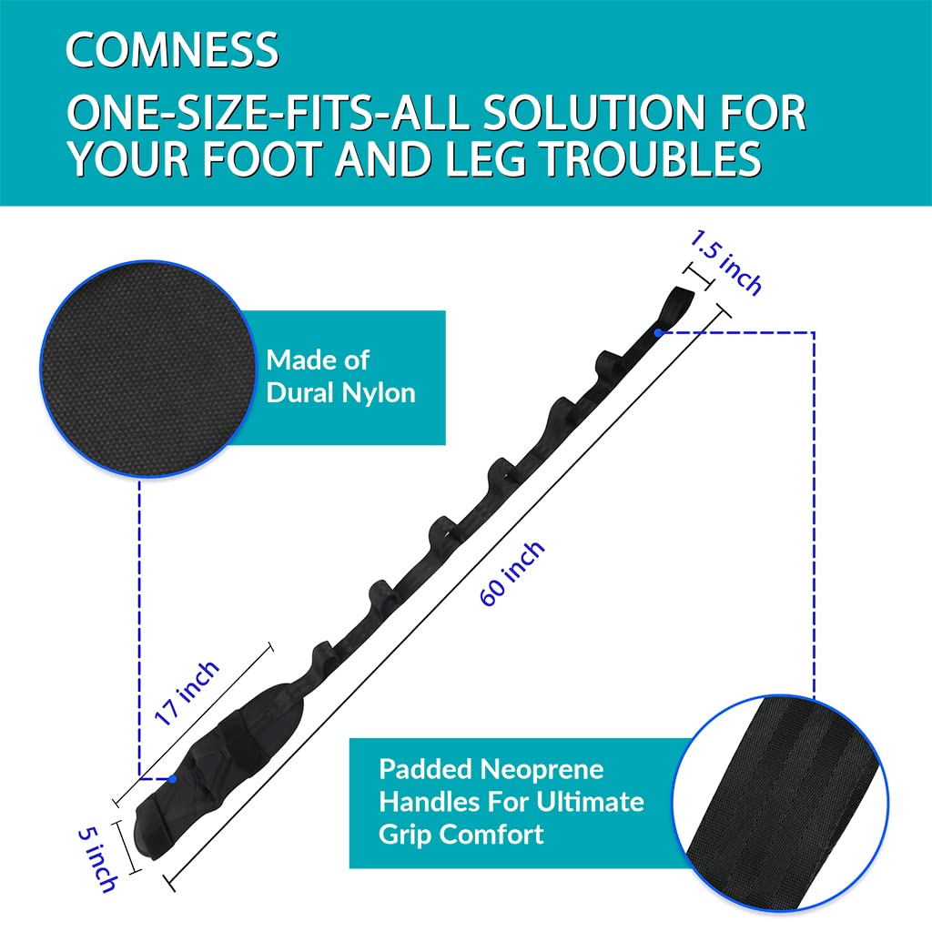 Proberos Yoga Belt for Stretching with 5 Loop Sectional Design 3 PCS | Polyester Cotton Strap for Leg and Ankle Flexibility Training