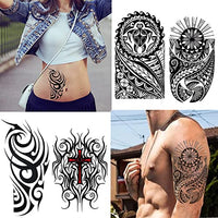 MAYCREATE® 35 Sheets Temporary Tattoo Sticker For Men Black Tatto Sticker Beast on Arm Waterproof Large Tattoo Stickers Assorted Tatto Sticker