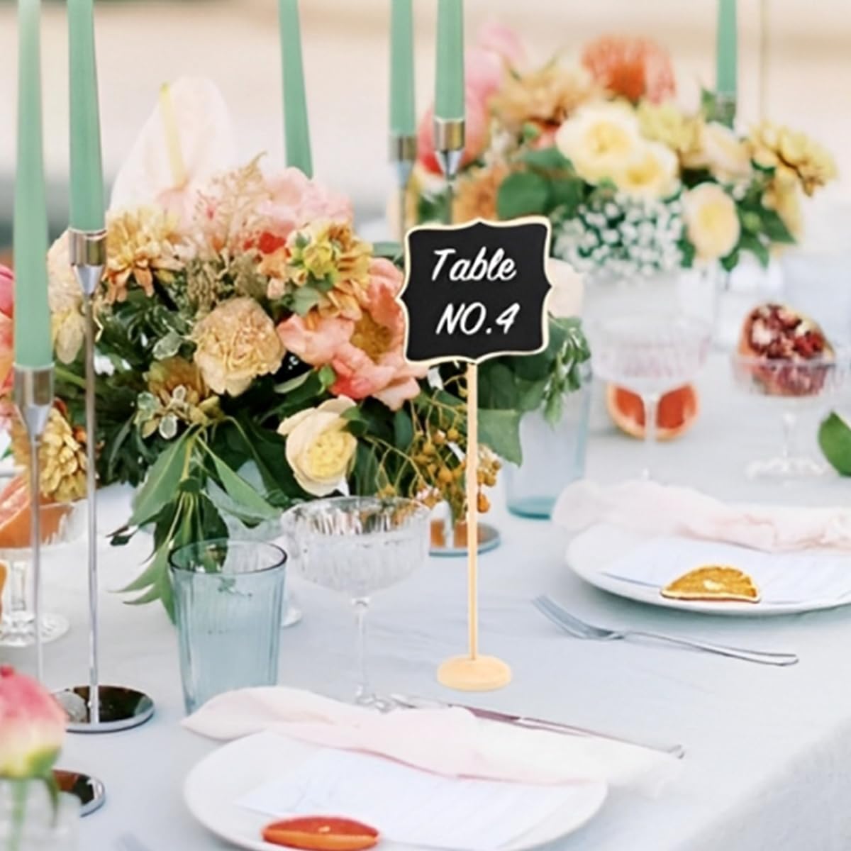 Climberty Mini Chalkboard Sign Stands for Buffet and Wedding Displays 30 pcs 3.3x2.4 in