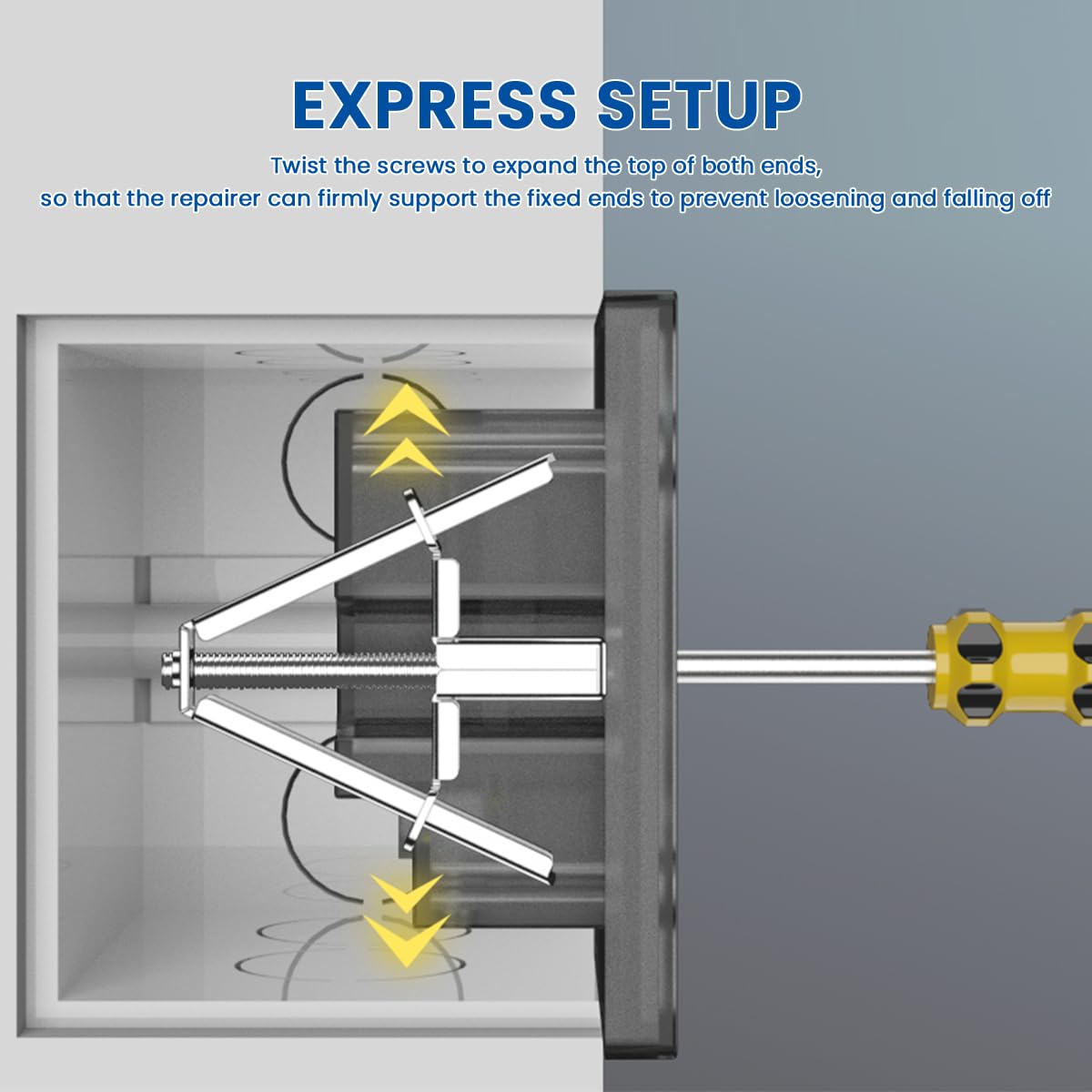 Serplex Switch Socket Repair Tool for 86/118 Junction Boxes with Adjustable 48 mm Rod | Carbon Steel 10 Pcs Set