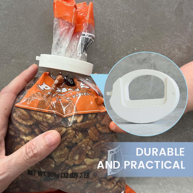 ZIBUYU Food Bag Seal Clips for Snacks and Pantry Use with Push Clip Design Pack of 2