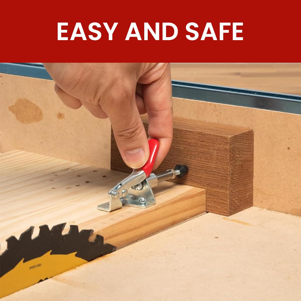 Serplex Push Pull Toggle Clamps for Woodworking Jigs with 100lb Capacity and Quick Release